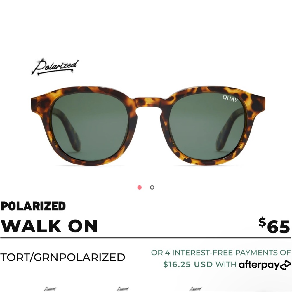 Quay Walk On Polarized Sunglasses good condition